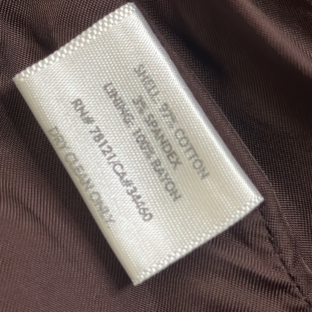 Eileen fisher brown corduroy jacket sizeM office work wear business mini - Picture 8 of 9